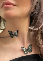 گردنبند دولاین پروانه با بند نامرئی بنیتان برند سانیا