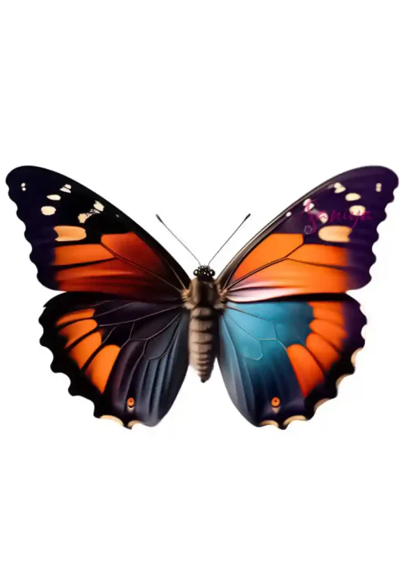 پروانه نارنجی و آبی طرح 32