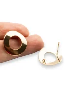 پایه گوشواره هندسی دایره توخالی با حلقه اتصال مخفی