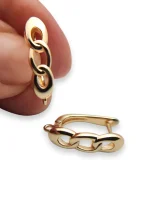 پایه گوشواره کلیپسی وارداتی طلایی مدل حصیری