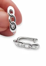 پایه گوشواره کلیپسی وارداتی نقره ای مدل حصیری