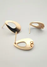 حلقه پشت پایه گوشواره آب طلا اشکی برای اتصال آویز