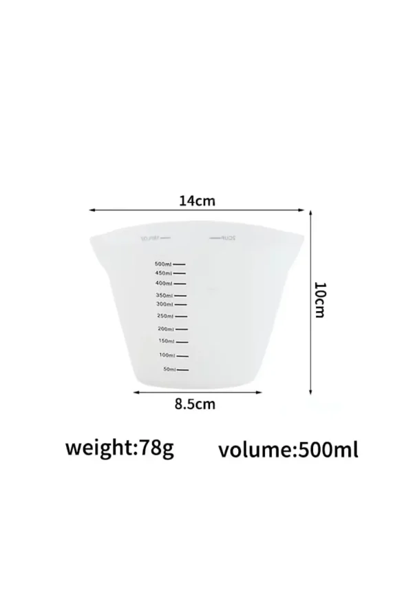 ابعاد کاپ اندازه گیری رزین و مایعات 500 گرم