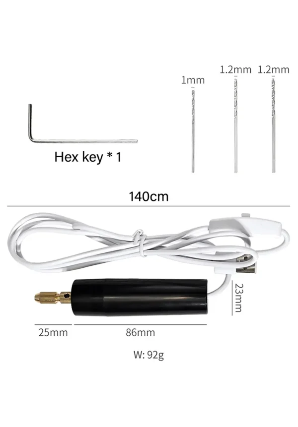 سایز مینی دریل با کابل USB قلمی یک ابزار دقیق و خوش‌دست