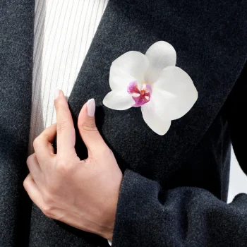 rira-orchid-brooch-on-model